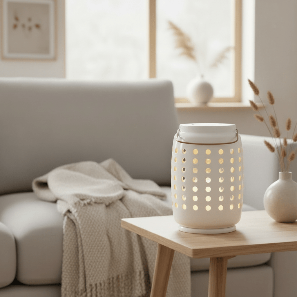 Duftlampe CHELSEA – Hvid, Elektrisk - Eliora ApS