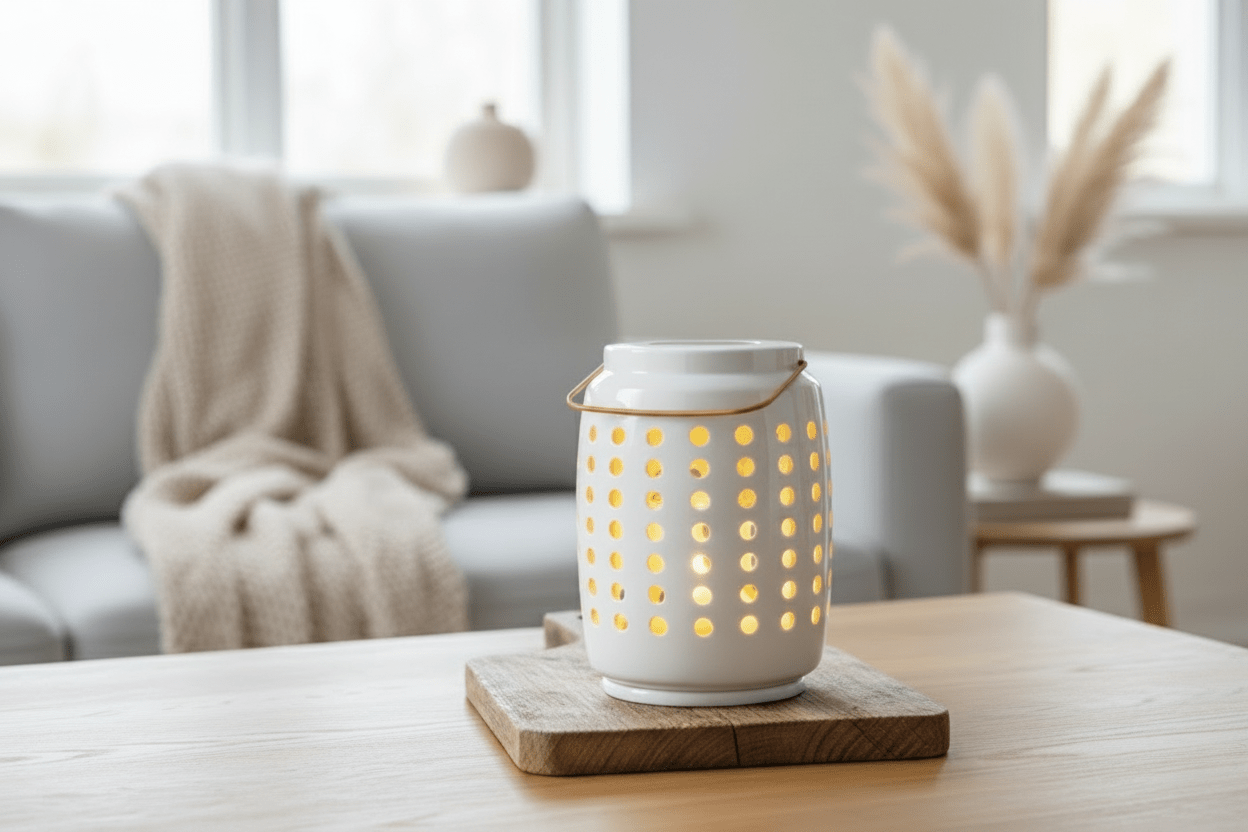 Duftlampe CHELSEA – Hvid, Elektrisk - Eliora ApS