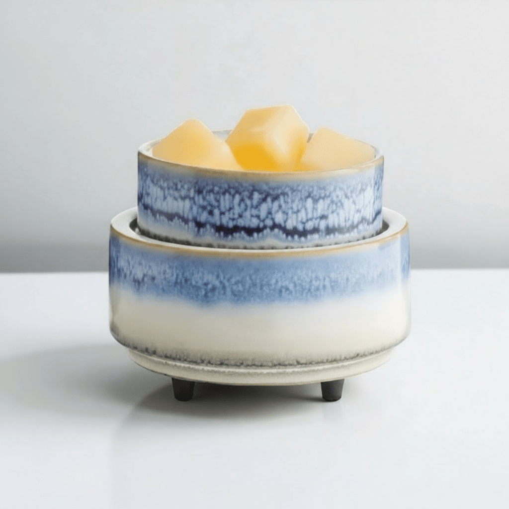 HORIZON 2 - i - 1 Duftlampe – Creme/Blå - Eliora ApS