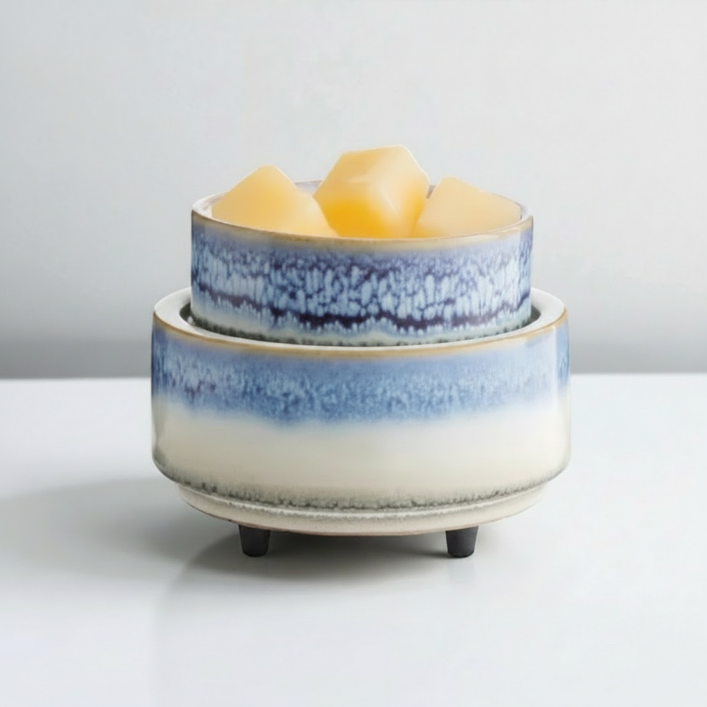 HORIZON 2-i-1 Duftlampe – Creme/Blå