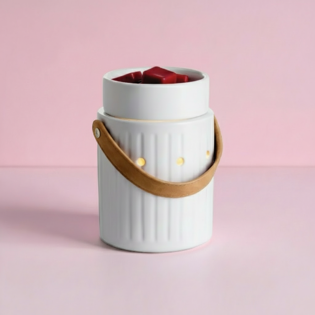 LEATHER HANDLE Duftlampe – Hvid, Elektrisk