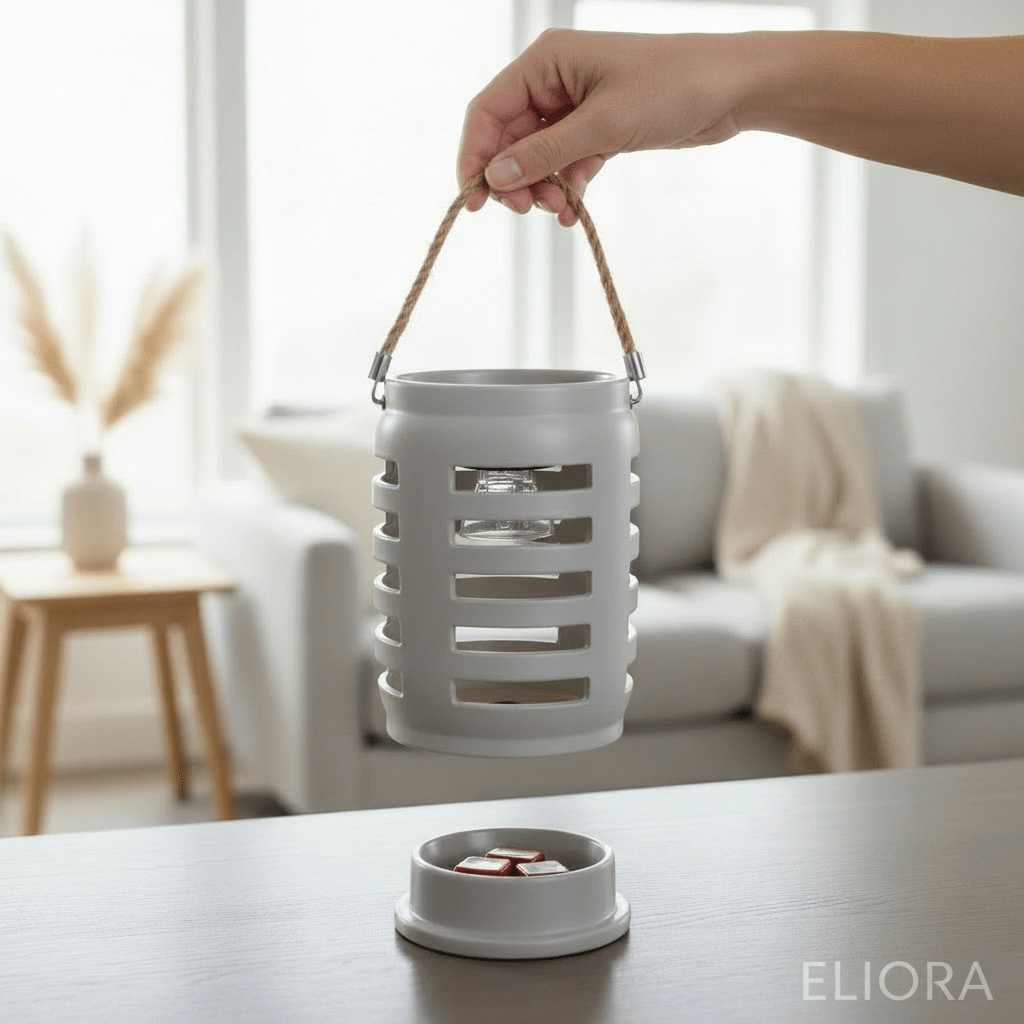 SHUTTER LANTERN Duftlampe – Grå, Elektrisk - Eliora ApS