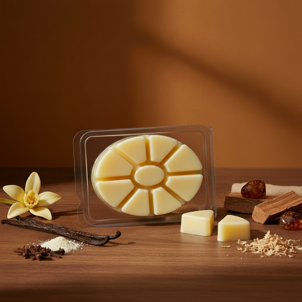 Eliora duftvoks med vanilje og rav – håndlavet i Danmark